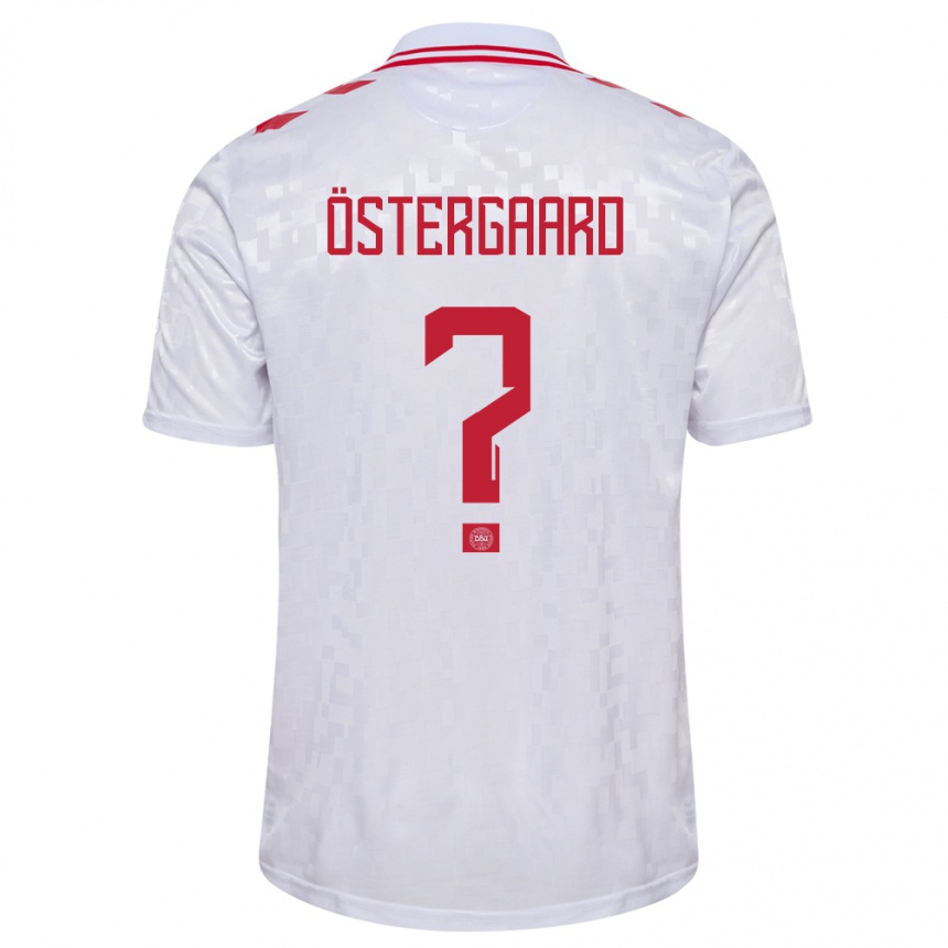 Hombre Fútbol Camiseta Dinamarca Christian Östergaard #0 Blanco 2ª Equipación 24-26 México