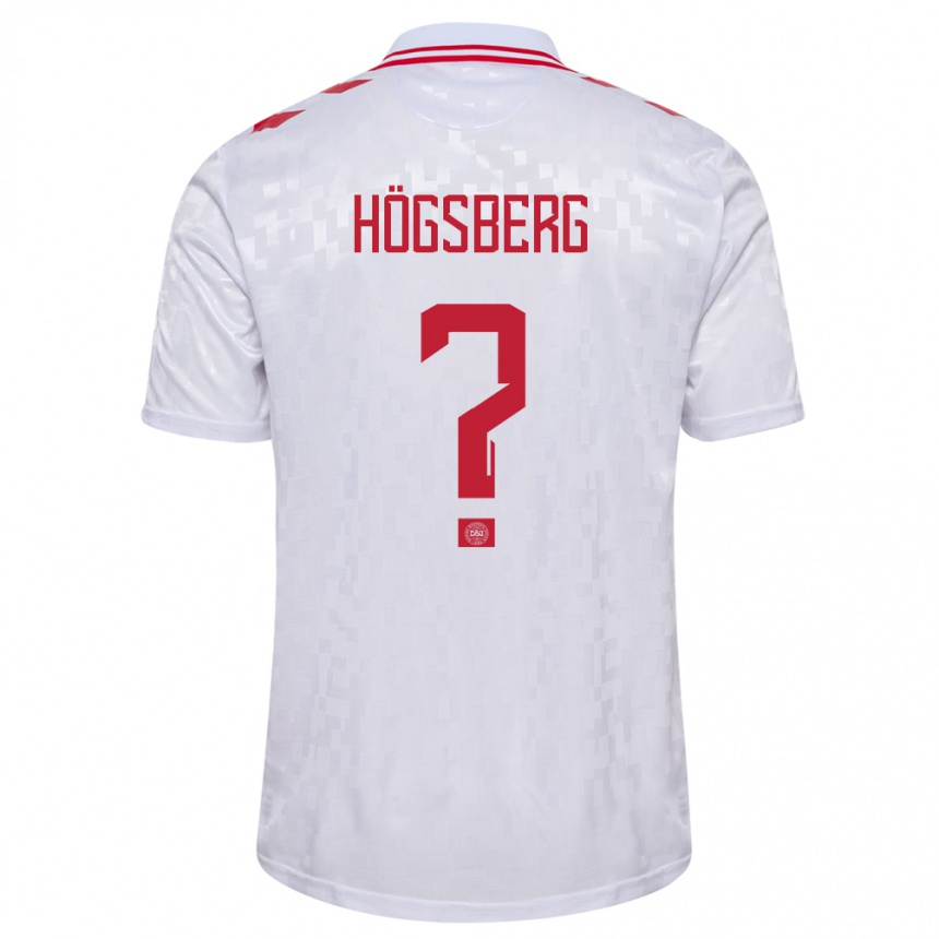 Hombre Fútbol Camiseta Dinamarca Lucas Högsberg #0 Blanco 2ª Equipación 24-26 México