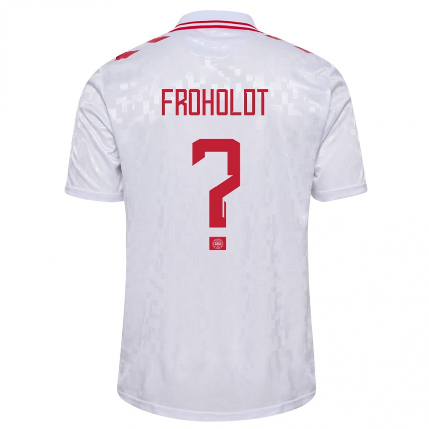 Hombre Fútbol Camiseta Dinamarca Victor Froholdt #0 Blanco 2ª Equipación 24-26 México