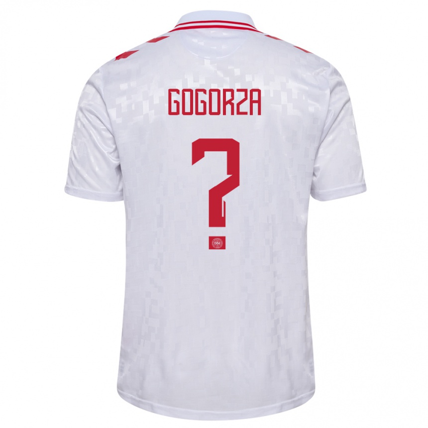 Hombre Fútbol Camiseta Dinamarca Mikel Gogorza #0 Blanco 2ª Equipación 24-26 México