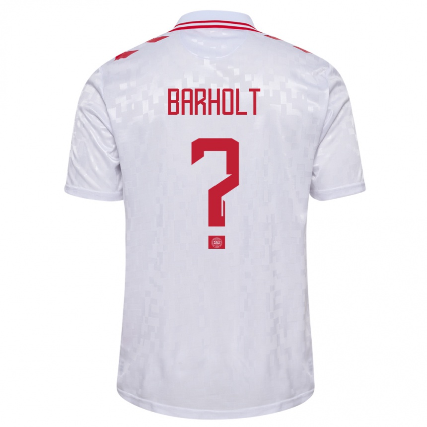 Hombre Fútbol Camiseta Dinamarca Noah Barholt #0 Blanco 2ª Equipación 24-26 México