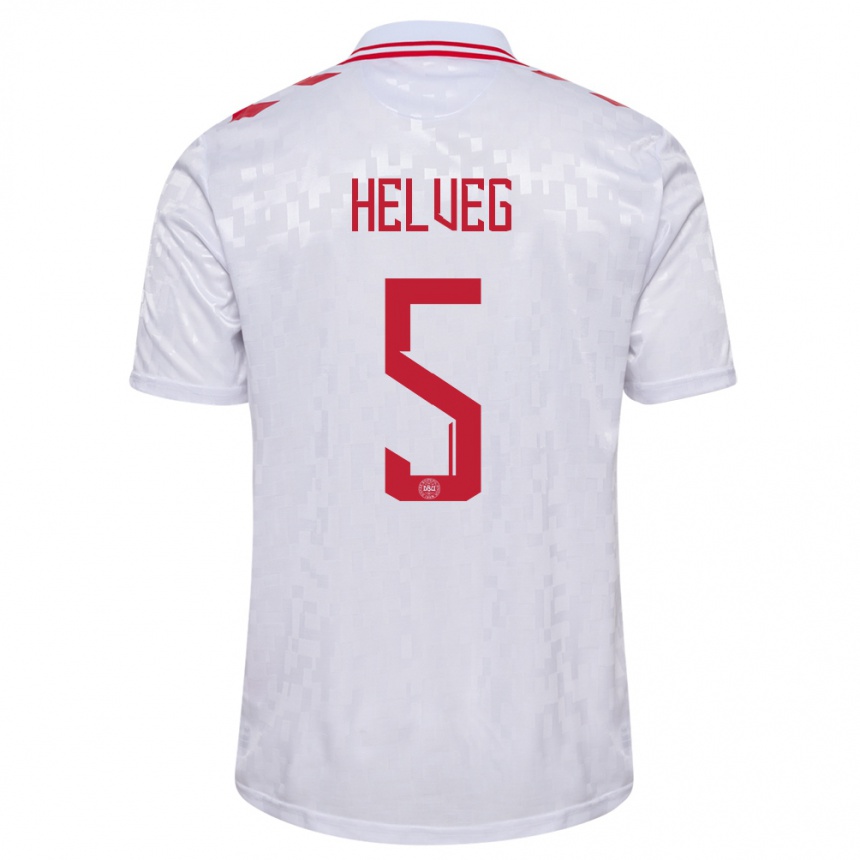 Hombre Fútbol Camiseta Dinamarca Richard Helveg #5 Blanco 2ª Equipación 24-26 México