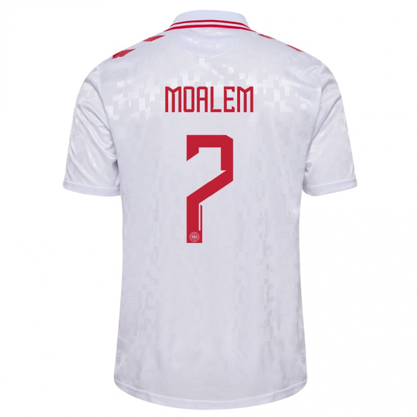 Hombre Fútbol Camiseta Dinamarca Jonathan Moalem #7 Blanco 2ª Equipación 24-26 México