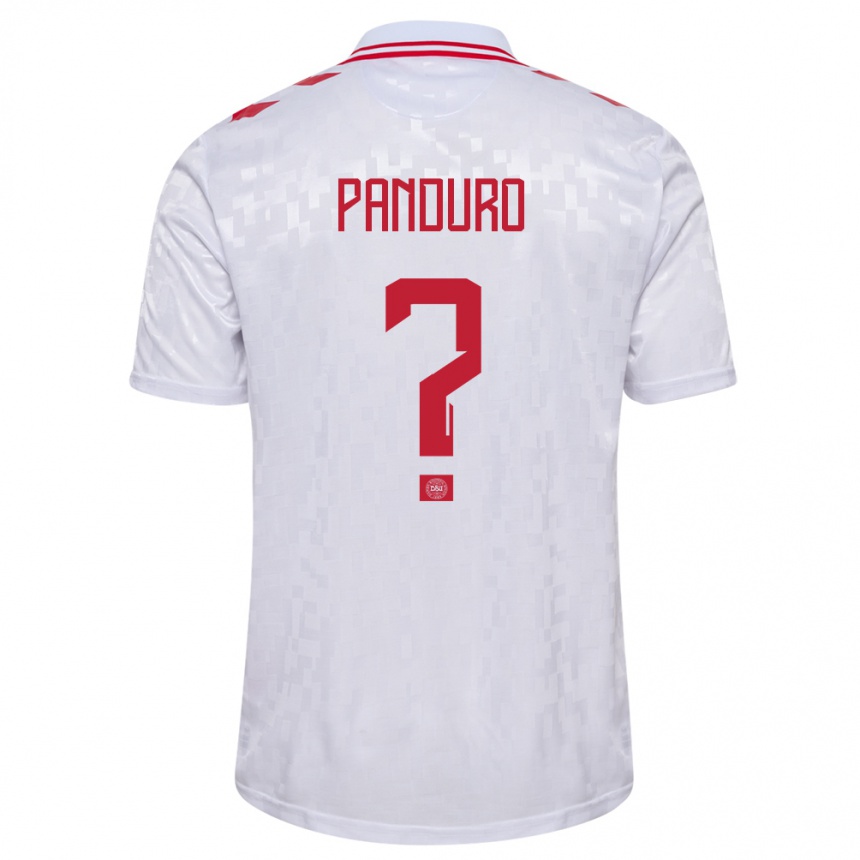 Hombre Fútbol Camiseta Dinamarca Tristan Panduro #0 Blanco 2ª Equipación 24-26 México