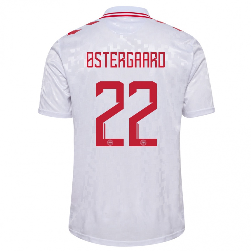 Hombre Fútbol Camiseta Dinamarca Maja Bay Ostergaard #22 Blanco 2ª Equipación 24-26 México