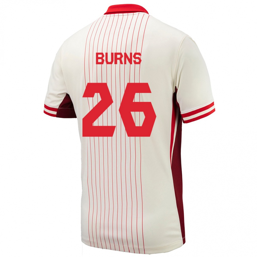 Hombre Fútbol Camiseta Canadá Zoe Burns #26 Blanco 2ª Equipación 24-26 México