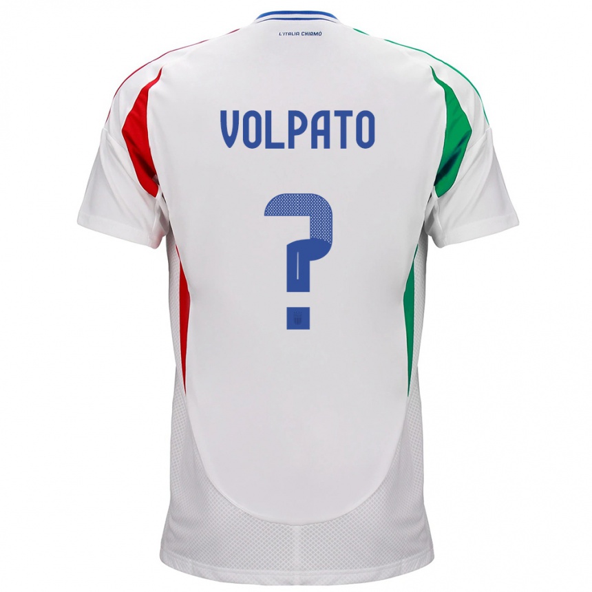 Hombre Fútbol Camiseta Italia Cristian Volpato #0 Blanco 2ª Equipación 24-26 México