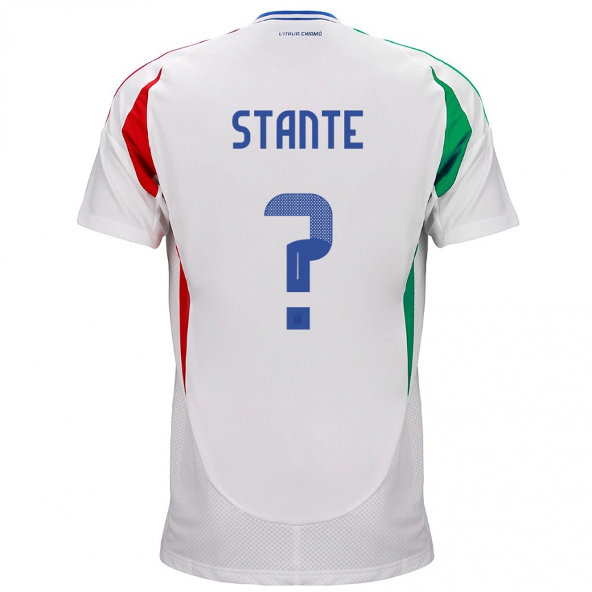 Hombre Fútbol Camiseta Italia Francesco Stante #0 Blanco 2ª Equipación 24-26 México