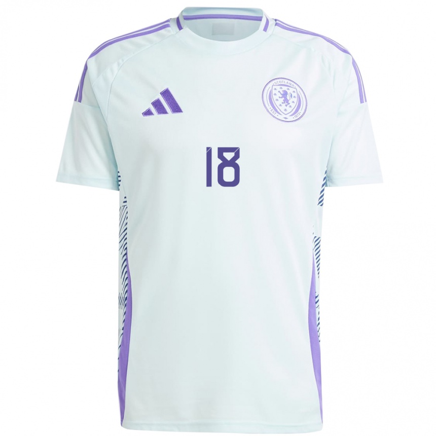 Hombre Fútbol Camiseta Escocia Lewis Ferguson #18 Azul Menta Claro 2ª Equipación 24-26 México