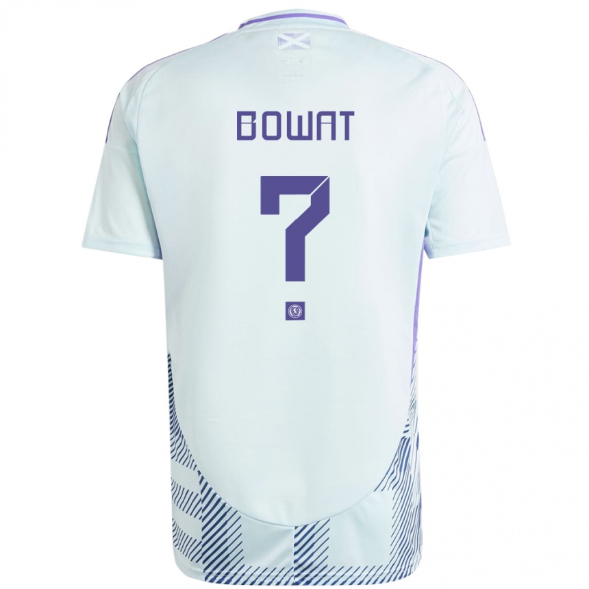 Hombre Fútbol Camiseta Escocia Ibane Bowat #0 Azul Menta Claro 2ª Equipación 24-26 México