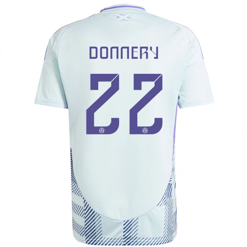 Hombre Fútbol Camiseta Escocia Julian Donnery #22 Azul Menta Claro 2ª Equipación 24-26 México