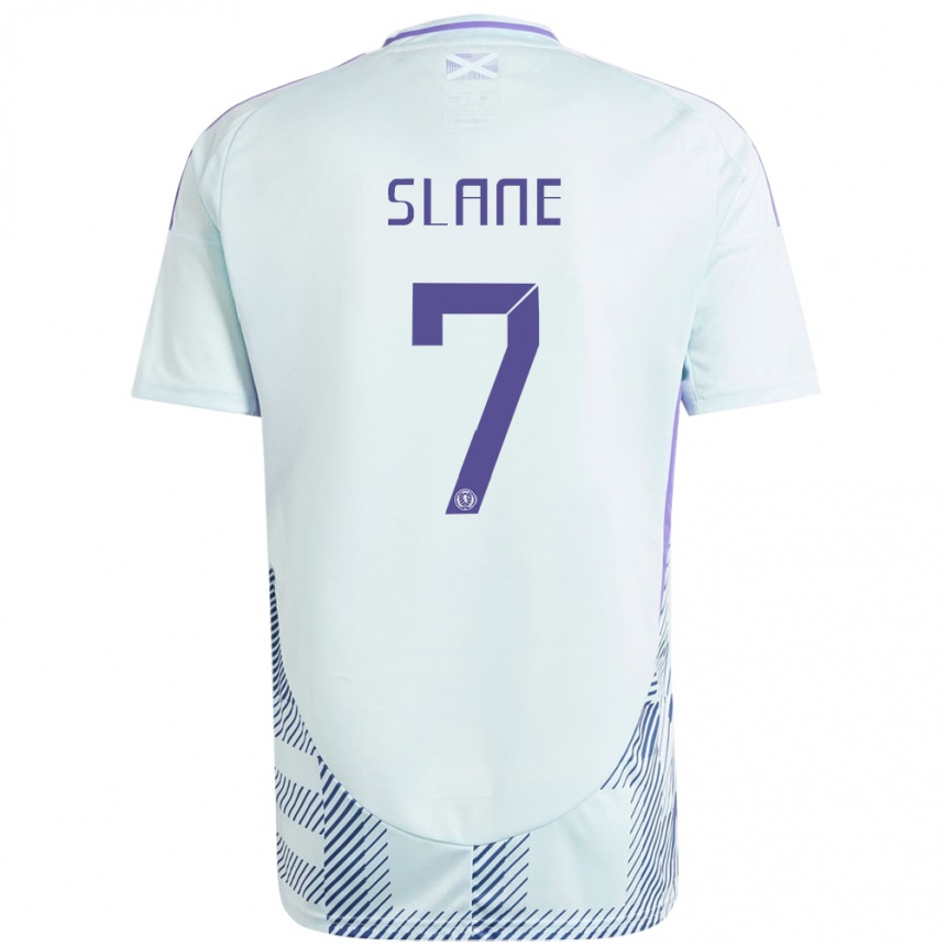 Hombre Fútbol Camiseta Escocia Paul Slane #7 Azul Menta Claro 2ª Equipación 24-26 México