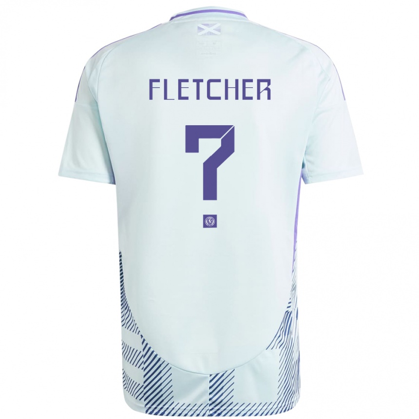 Hombre Fútbol Camiseta Escocia Tyler Fletcher #0 Azul Menta Claro 2ª Equipación 24-26 México