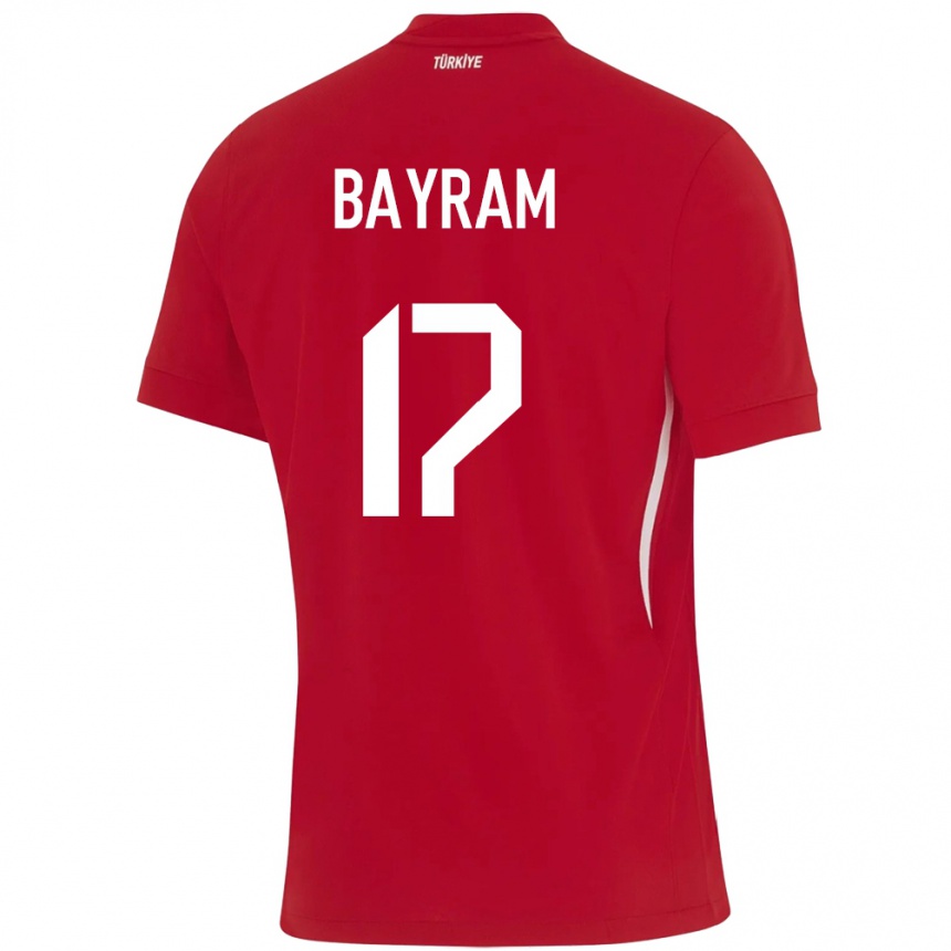 Hombre Fútbol Camiseta Turquía Abdurrahman Bayram #17 Rojo 2ª Equipación 24-26 México
