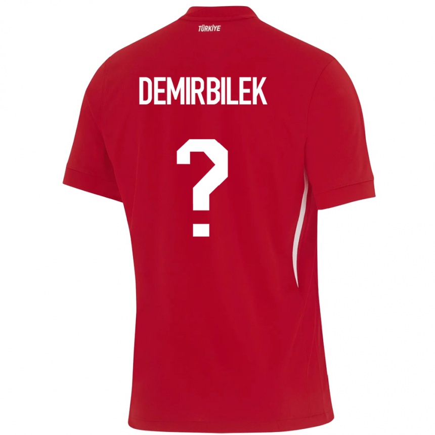 Hombre Fútbol Camiseta Turquía Ali Demirbilek #0 Rojo 2ª Equipación 24-26 México