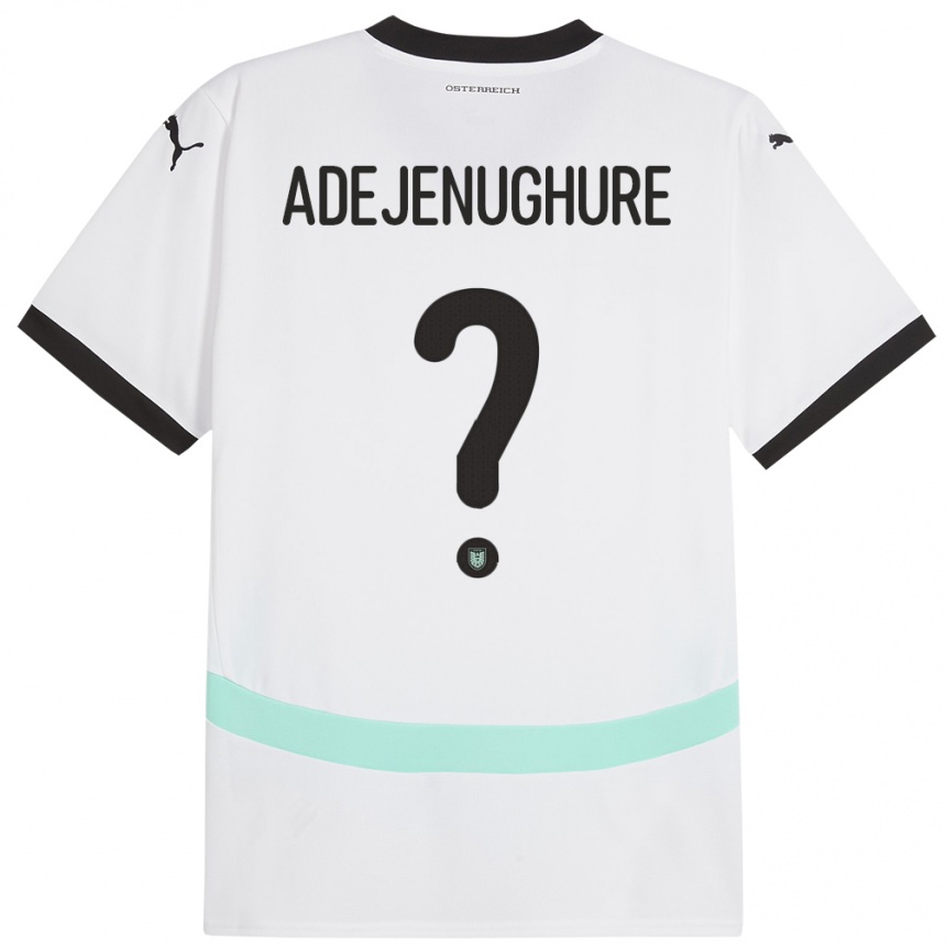 Hombre Fútbol Camiseta Austria Oghenetejiri Adejenughure #0 Blanco 2ª Equipación 24-26 México