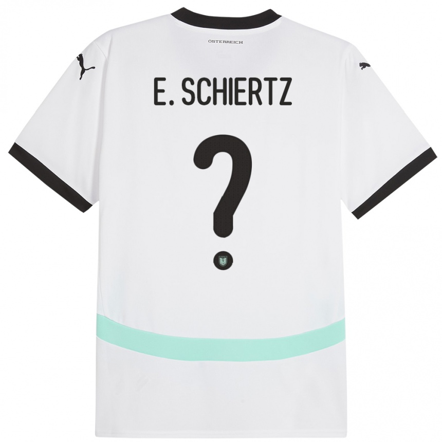 Hombre Fútbol Camiseta Austria Emilio Schiertz #0 Blanco 2ª Equipación 24-26 México