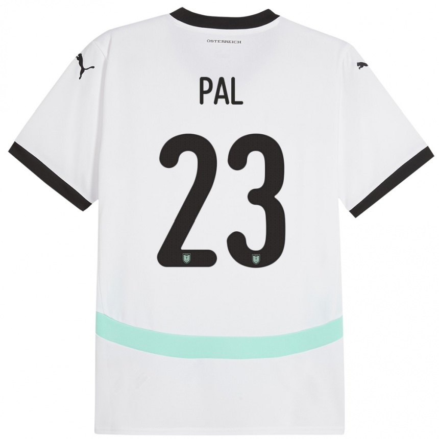 Hombre Fútbol Camiseta Austria Jasmin Pal #23 Blanco 2ª Equipación 24-26 México