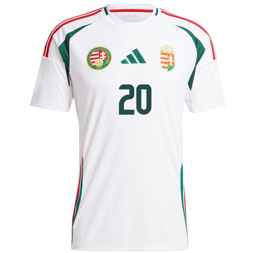 Hombre Fútbol Camiseta Hungría Kinga Sikler #20 Blanco 2ª Equipación 24-26 México