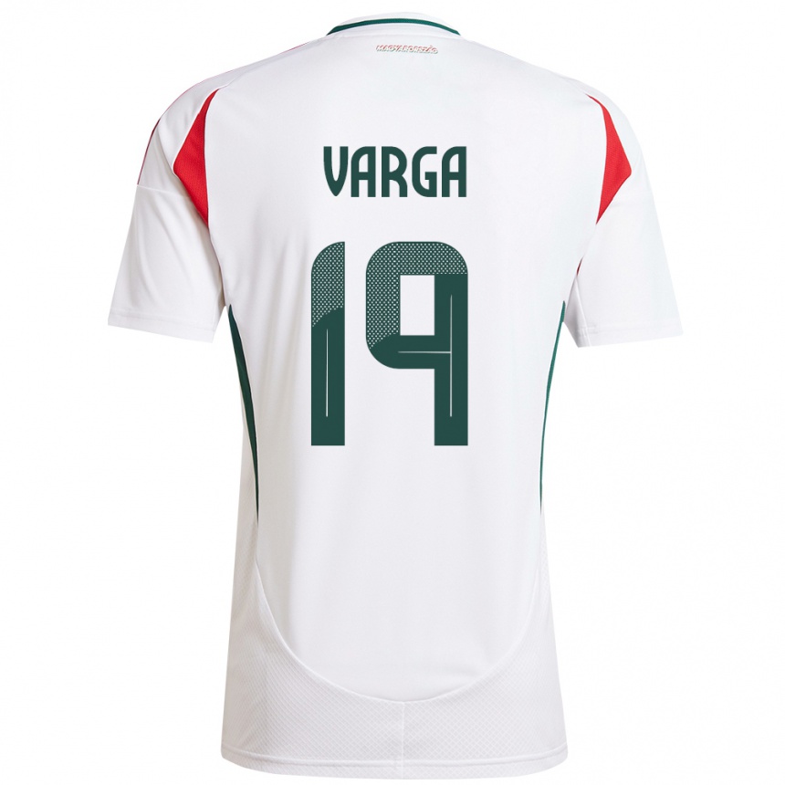 Hombre Fútbol Camiseta Hungría Barnabás Varga #19 Blanco 2ª Equipación 24-26 México