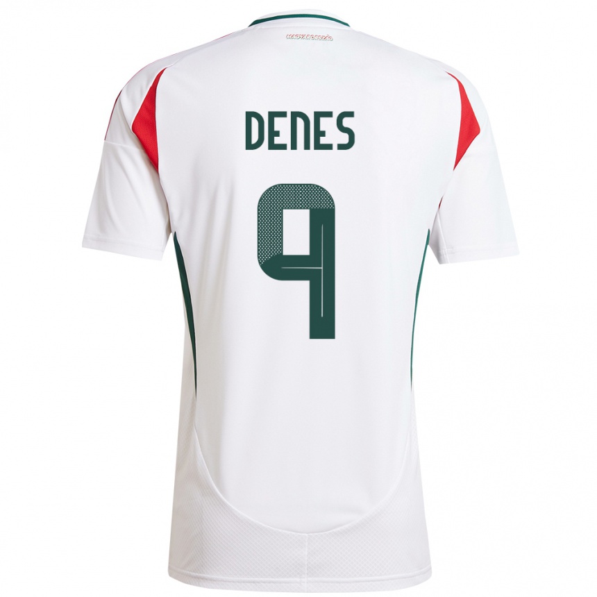 Hombre Fútbol Camiseta Hungría Csanád-Vilmos Dénes #9 Blanco 2ª Equipación 24-26 México