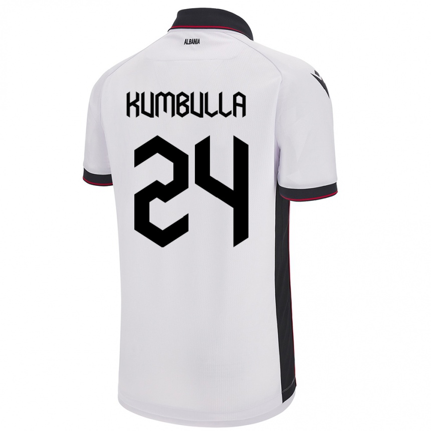 Hombre Fútbol Camiseta Albania Marash Kumbulla #24 Blanco 2ª Equipación 24-26 México