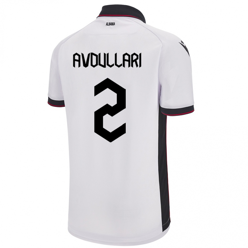 Hombre Fútbol Camiseta Albania Davide Avdullari #2 Blanco 2ª Equipación 24-26 México