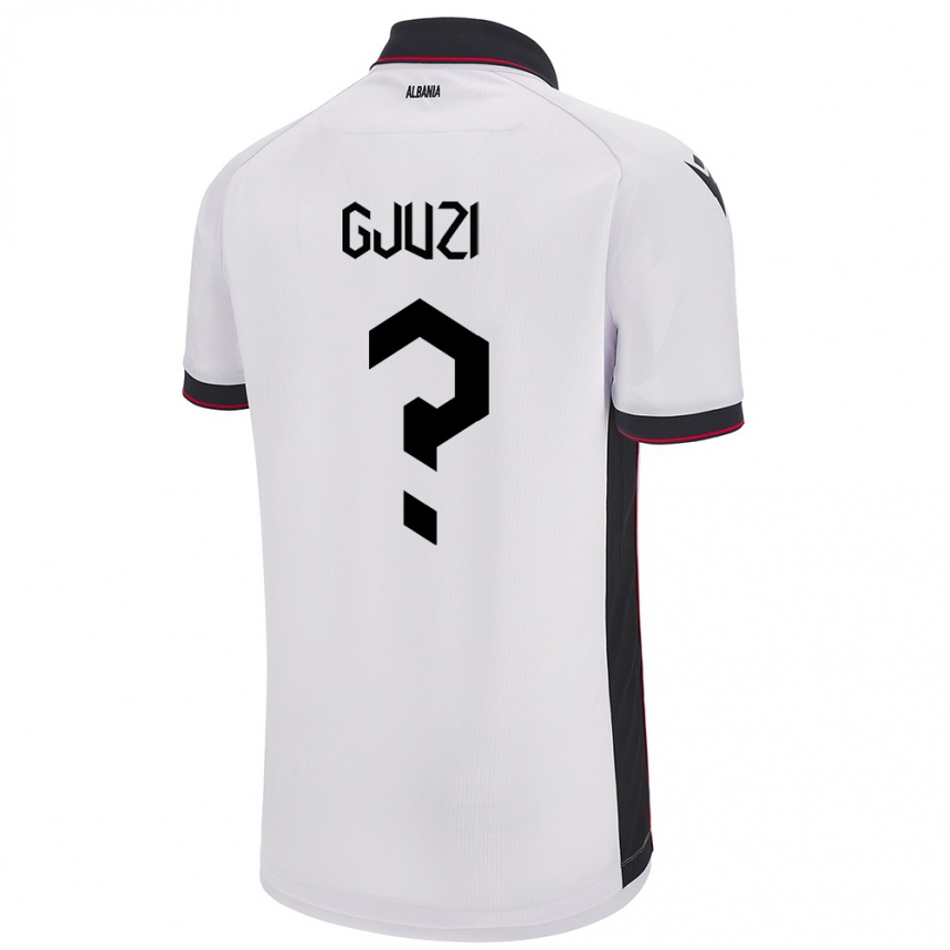 Hombre Fútbol Camiseta Albania Etrit Gjuzi #0 Blanco 2ª Equipación 24-26 México