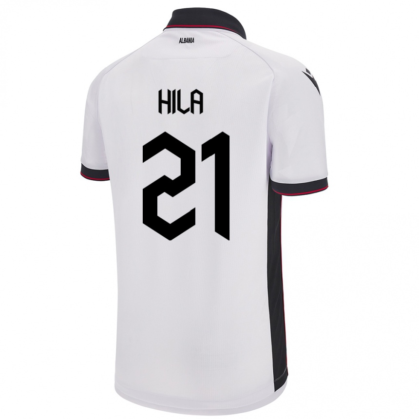 Hombre Fútbol Camiseta Albania Alma Hila #21 Blanco 2ª Equipación 24-26 México