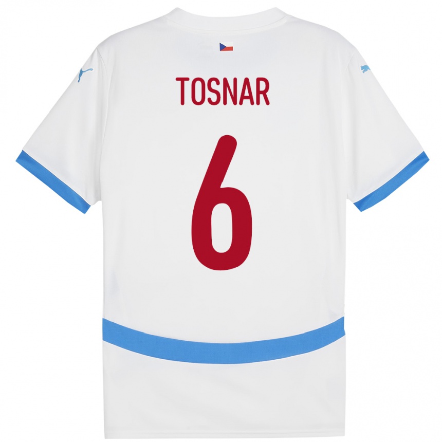 Hombre Fútbol Camiseta Chequia Jakub Tosnar #6 Blanco 2ª Equipación 24-26 México