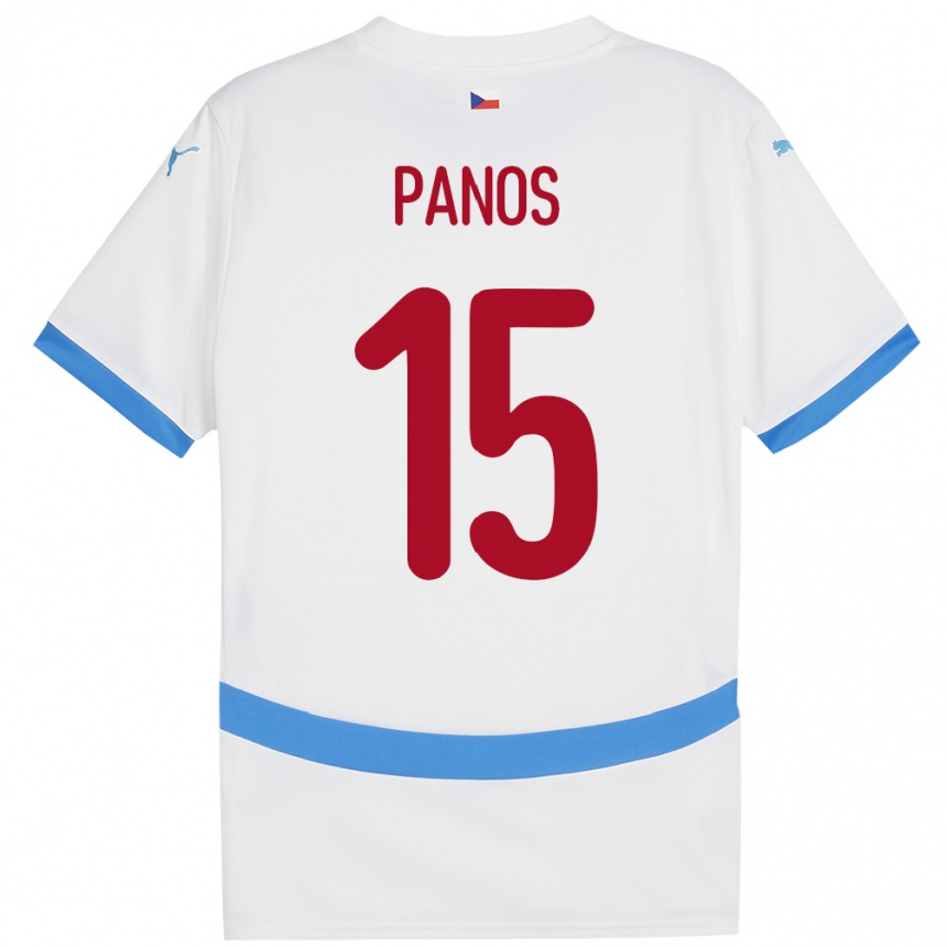 Hombre Fútbol Camiseta Chequia Jiri Panos #15 Blanco 2ª Equipación 24-26 México