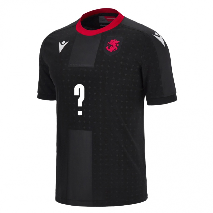 Hombre Fútbol Camiseta Georgia Zurab Eradze #0 Negro 2ª Equipación 24-26 México