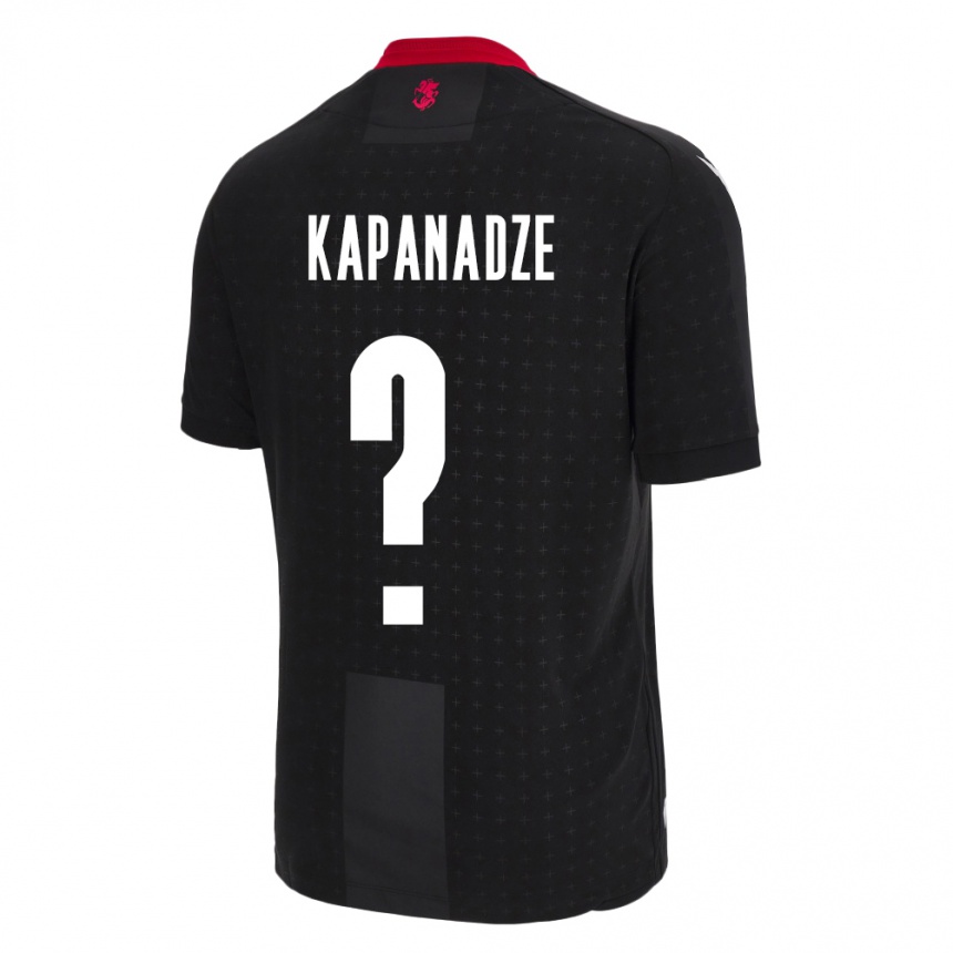Hombre Fútbol Camiseta Georgia Avto Kapanadze #0 Negro 2ª Equipación 24-26 México
