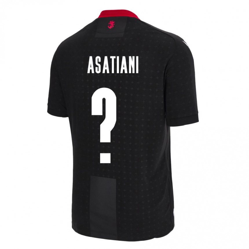 Hombre Fútbol Camiseta Georgia Davit Asatiani #0 Negro 2ª Equipación 24-26 México