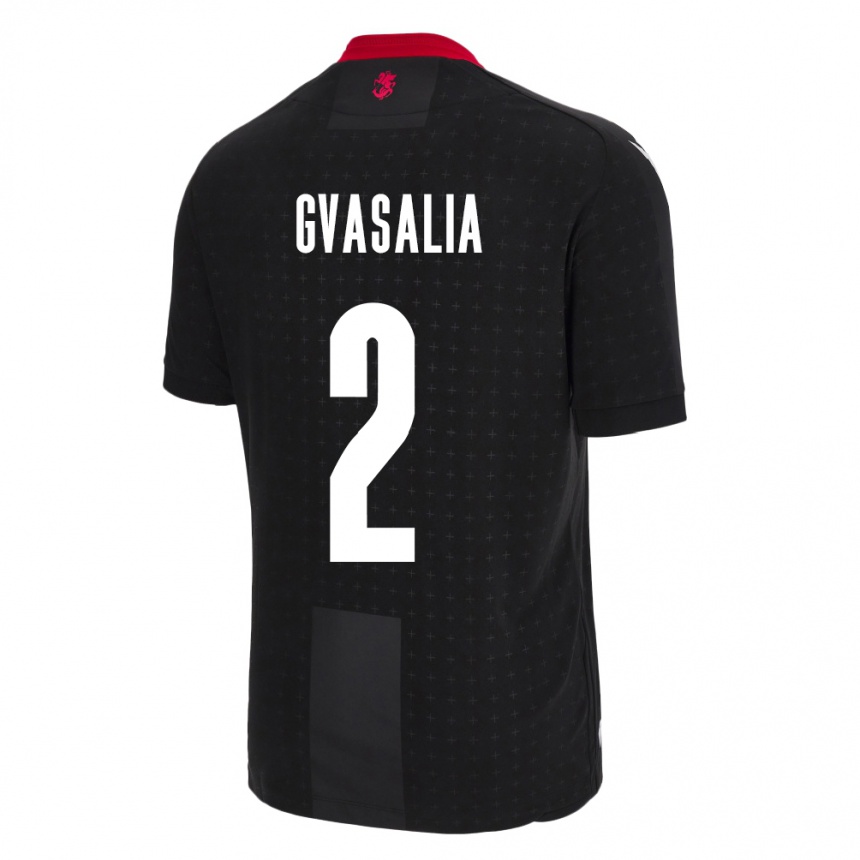 Hombre Fútbol Camiseta Georgia Giorgi Gvasalia #2 Negro 2ª Equipación 24-26 México