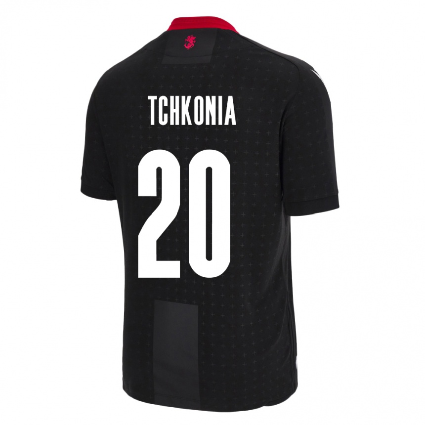 Hombre Fútbol Camiseta Georgia Khatia Tchkonia #20 Negro 2ª Equipación 24-26 México