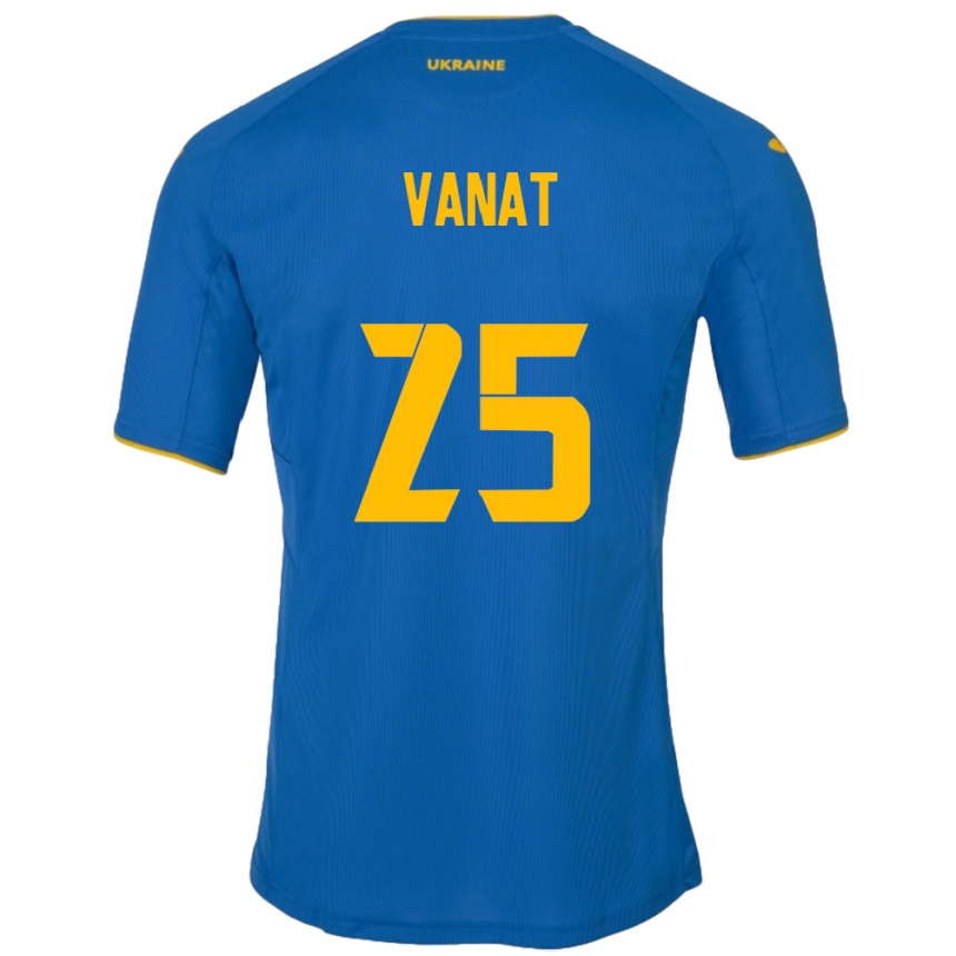 Hombre Fútbol Camiseta Ucrania Vladyslav Vanat #25 Azul 2ª Equipación 24-26 México