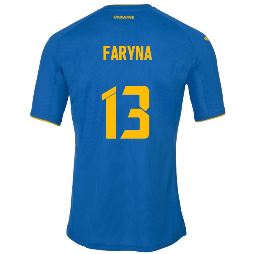 Hombre Fútbol Camiseta Ucrania Maryan Faryna #13 Azul 2ª Equipación 24-26 México