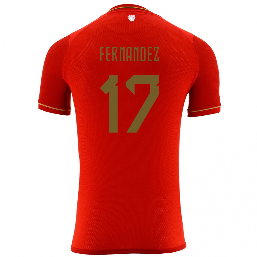 Hombre Fútbol Camiseta Bolivia Roberto Fernández #17 Rojo 2ª Equipación 24-26 México