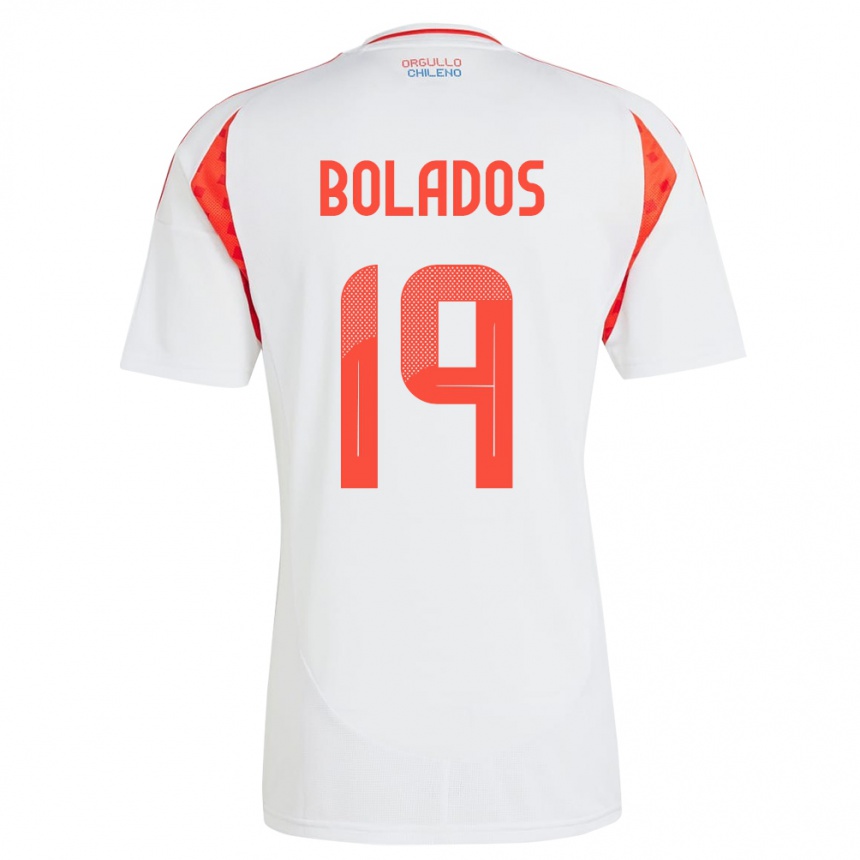 Hombre Fútbol Camiseta Chile Marcos Bolados #19 Blanco 2ª Equipación 24-26 México