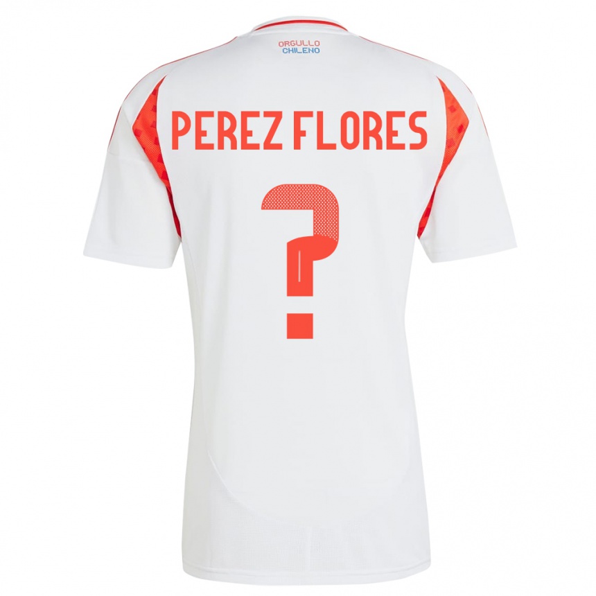 Hombre Fútbol Camiseta Chile Benjamín Pérez Flores #0 Blanco 2ª Equipación 24-26 México