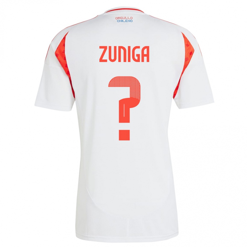 Hombre Fútbol Camiseta Chile Máximo Zúñiga #0 Blanco 2ª Equipación 24-26 México