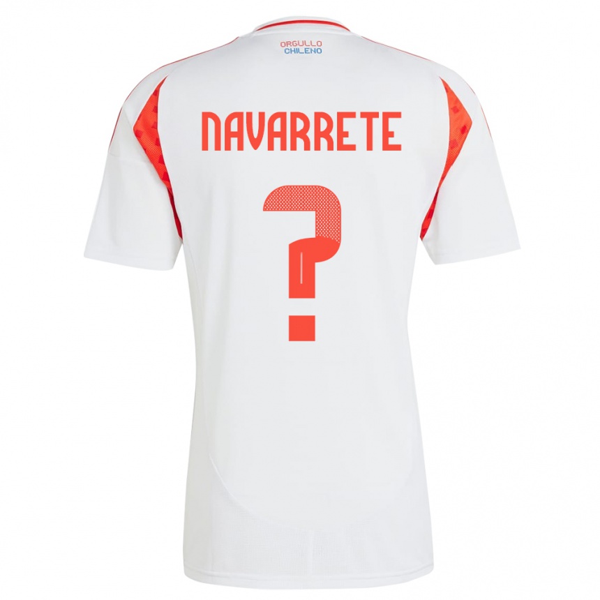 Hombre Fútbol Camiseta Chile Sebastián Navarrete #0 Blanco 2ª Equipación 24-26 México