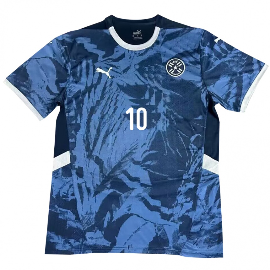 Hombre Fútbol Camiseta Paraguay Miguel Almirón #10 Azul 2ª Equipación 24-26 México