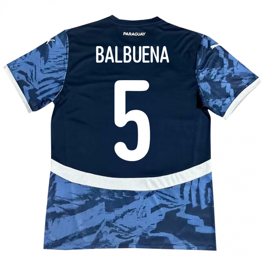 Hombre Fútbol Camiseta Paraguay Fabián Balbuena #5 Azul 2ª Equipación 24-26 México