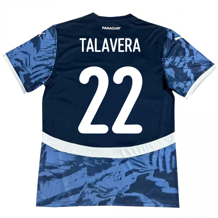 Hombre Fútbol Camiseta Paraguay Javier Talavera #22 Azul 2ª Equipación 24-26 México