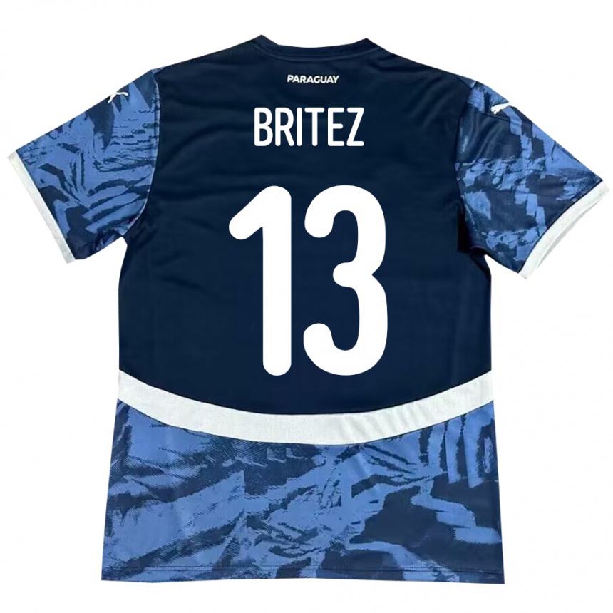 Hombre Fútbol Camiseta Paraguay Abel Brítez #13 Azul 2ª Equipación 24-26 México