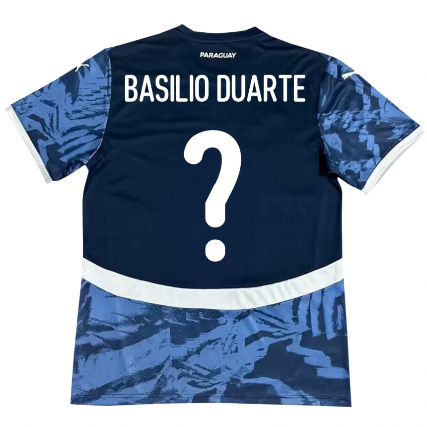 Hombre Fútbol Camiseta Paraguay Basilio Duarte #0 Azul 2ª Equipación 24-26 México