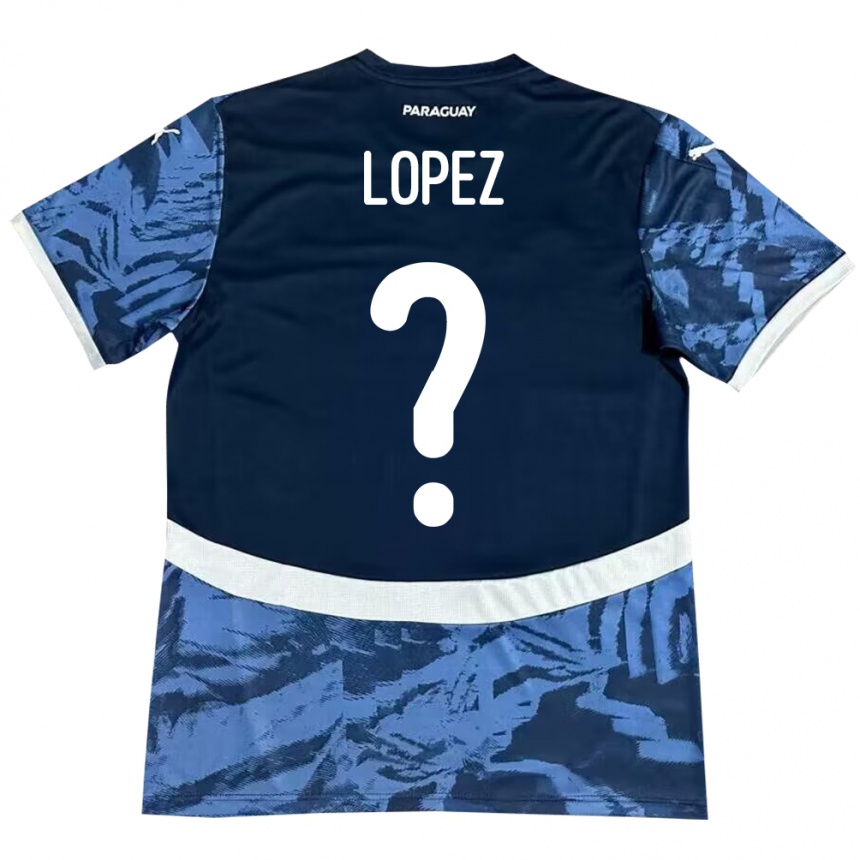 Hombre Fútbol Camiseta Paraguay Rodrigo López #0 Azul 2ª Equipación 24-26 México