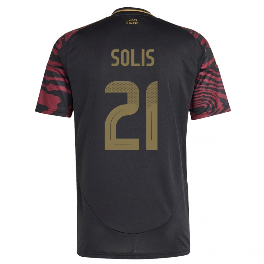 Hombre Fútbol Camiseta Perú Renato Solís #21 Negro 2ª Equipación 24-26 México